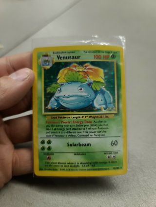 Venasaur 1999 Base Set Pokemon Card Holo Rare 15/102