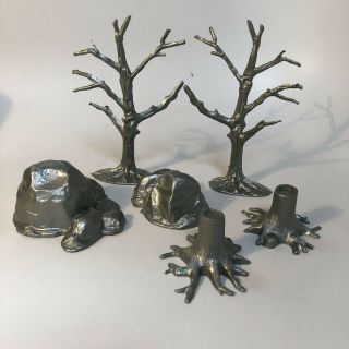Marx Reissue Dead Trees And Stumps And Rocks.  Various Playsets.