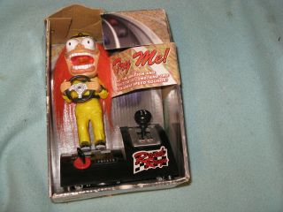 Rare Gemmy Road Rage Racer Toy.  Yellow Jump Suit,  Orange Hait