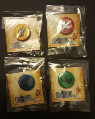 Final Fantasy Crystal Chronicles Camecube Pins - Set Of 4