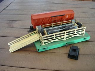 Old Lionel 3656 Cattle Car Platform And Cows