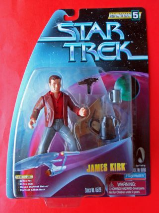 Star Trek Captain Kirk City On The Edge Action Figure Warp5 Series Playmates Moc
