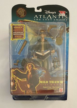 Disney Atlantis The Lost Empire Milo Thatch Action Figure Mattel 2000