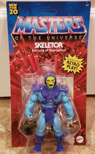 Masters Of The Universe Motu Origins Unpunched Card Skeletor Moc Action Figure