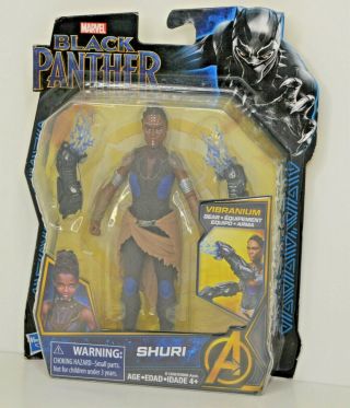 Disney Marvel Black Panther Shuri 6 Inch Action Figure Vibranium Gear Ages 4,