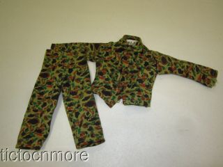 Vintage 12 " Gi Joe Action Marine Made In Okinawa Uniform Tagged Top & Pants