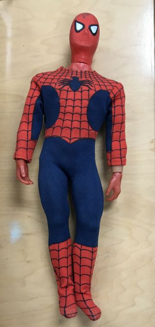 1978 Mego Corp 12 " Action Figure Doll Spiderman Marvel Comics