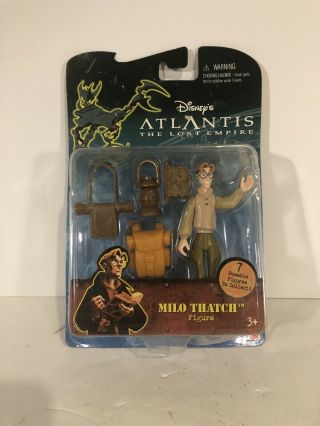 Milo Thatch Atlantis Lost Empire Disney Mattel Toy Action Figure Accessories