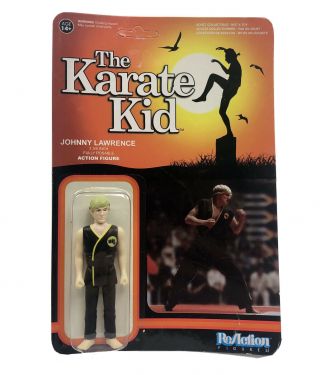Funko Reaction The Karate Kid Johnny Lawrence 3.  75 " Action Figure Unpunched