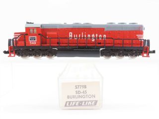 N Scale Life - Like S781b Cb&q Burlington Route Sd - 45 Diesel Locomotive 549