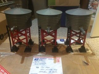 3 Vintage Marx O Scale Water Tower
