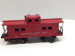 Vintage American Flyer Lines 938 Caboose Model Train Railroad Car A.  C.  Gilbert