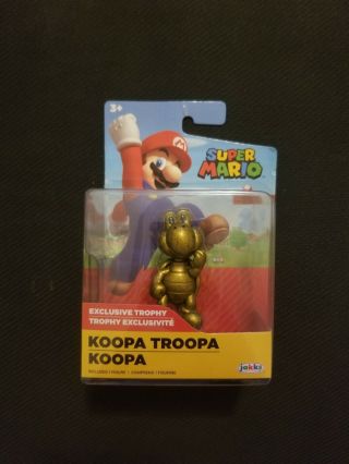 World Of Nintendo - Koopa Troopa (gold) Exclusive Trophy - Mario - Jakks Pacific