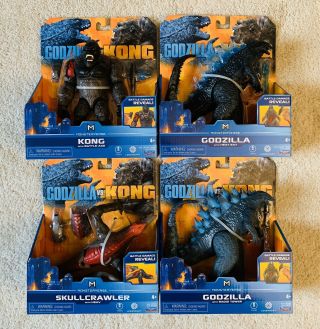 Godzilla Vs Kong Movie Skullcrawler Monsterverse Playmates 2020 (4 Toys)