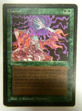 Mtg Limited Edition Beta Channel Green Uncommon Lightly Played