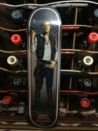 Santa Cruz Star Wars Han Solo 31.  7 X 8.  26 Skateboard Deck In Plastic