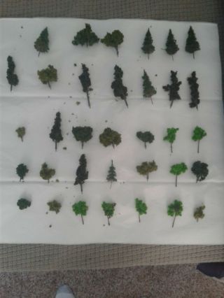 N Scale Trees,  Assortment Of 60 Trees Removed From Layout.