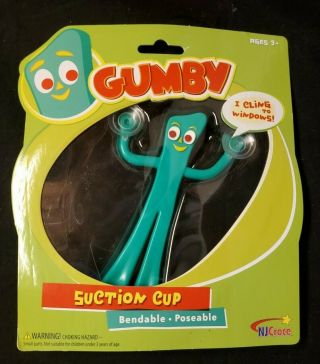 Stuck - On Gumby - Window Cling Bendable Classic Tv Series 5.  5 " Figure Retro Bendy