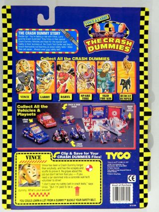 Tyco Toys Vince & Larry The Incredible Crash Test Dummies Vince MOC 2