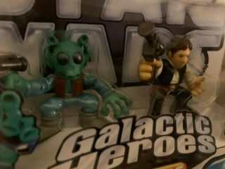 Galactic Heroes Greedo & Han Solo Action Figures & 2006 By Hasbro 3