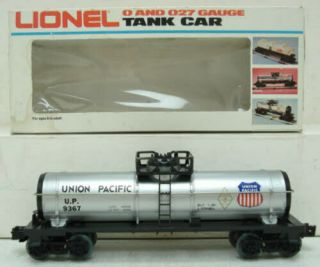 Lionel 6 - 9367 Union Pacific Single Dome Tank Car Farr 2 Ex/box