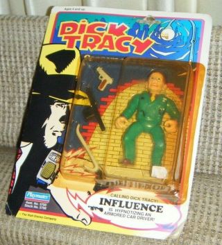 1990 Influence Action Figure Dick Tracy Disney Playmates Package