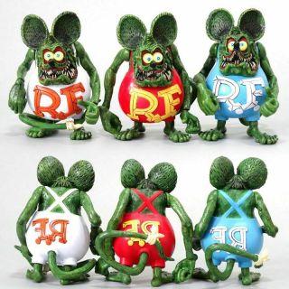 4 " Rat Fink Big Daddy Roth Rf Action Figure Toy Collectible Doll Kids Xmas Gift