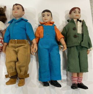 Vintage 1975 Mego Our Gang Little Rascals Figurines Set Of 6 3