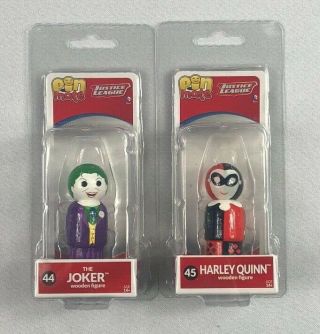 Dc Pin Mate Wooden Figure Justice League The Joker 44 & Harley Quinn 45 Bj