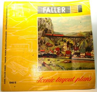 Faller 1957 " Scenic Layout Plans " - Ho Gauge Big 30cm Book - 38 Pages - Rare