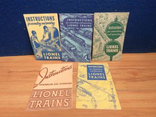 Lionel Trains Instruction Books X 5 591070
