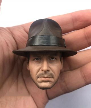 " Indiana " Jones Head Sculpt 1/6 Scale West Cowboy Fit 12 " Action Figure