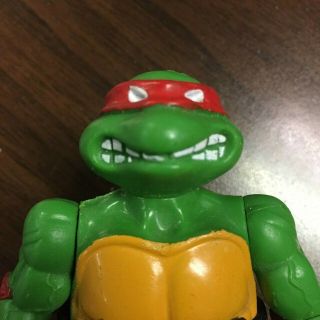 Vintage TMNT Teenage Mutant Ninja Turtles Raphael With Belt Hard Head 1988 3
