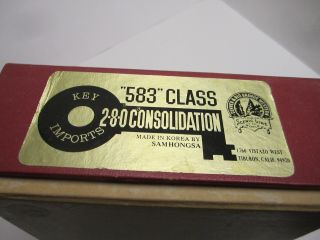 Key Imports D&rgw 583 Class 2 - 8 - 0 Consolidation Empty Box Only