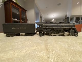 Lionel 1655 Vintage O Lionel Lines 2 - 4 - 2 Steam Locomotive W/6654w Tender