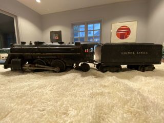 Lionel 1655 Vintage O Lionel Lines 2 - 4 - 2 Steam Locomotive w/6654W Tender 3
