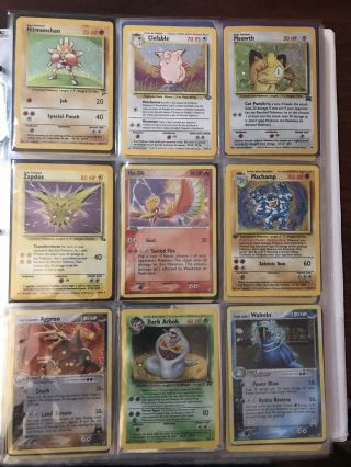 Binder Full Of Wotc Pokemon Cards,  Includes Holos And A Few Ex Series Cards