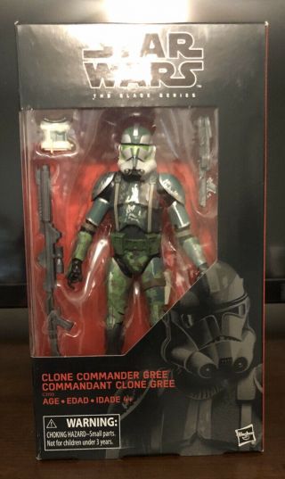 Star Wars The Black Series Sdcc Tru Toys R Us Exclusive Clone Commander Gree