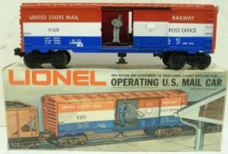 Lionel 6 - 9301 Us Mail Operating Boxcar Ln/box