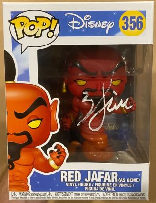 Red Jafar Genie Disney Aladdin Disney Funko Pop Autograph/signed Will Smith
