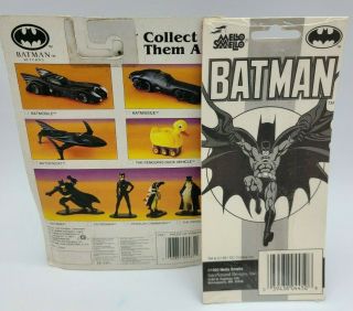 1992 ERTL Batman Returns Die Cast Metal Figure Batman plus sticker sheets 2