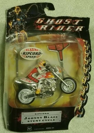 Ghost Rider: Ripcord: Johnny Blaze,  Stunt Cycle; Very Rare Hasbro 2007 Figurine