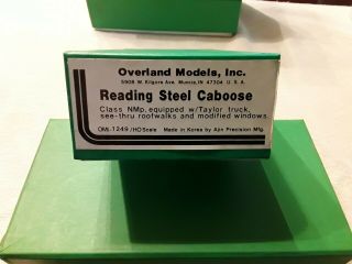 Box Only Vintage Overland Models Reading Steel Caboose (screw Pkg) Box Only