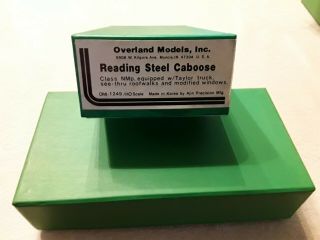Box Only Vintage Overland Models Reading Steel Caboose (with Screws) Box Only