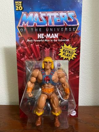 2020 Masters Of The Universe Origins Walmart He - Man Figure Unpunched