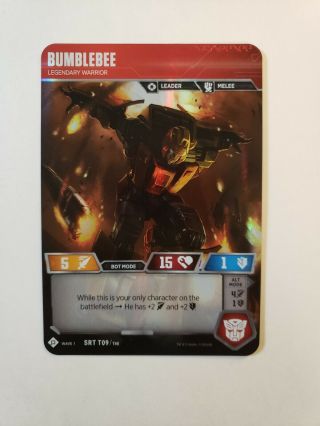 Transformers Tcg - Bumblebee Legendary Warrior Rare Srt T09/t40