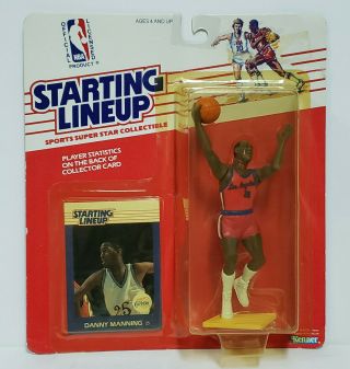 Danny Manning - Starting Lineup Slu 1988 Nba Rookie Figure & Card L.  A.  Clippers