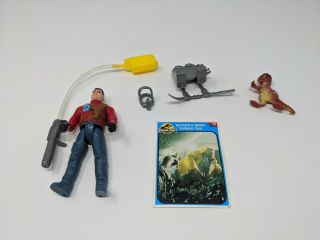 Jurassic Park Series 2 Dennis Nedry Trang - Spray Gun & Dino - Damage Arm Complete