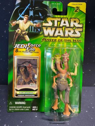 2000 Star Wars Power Of The Jedi 3.  75 Inch Fode And Beed Podrace Annoucers