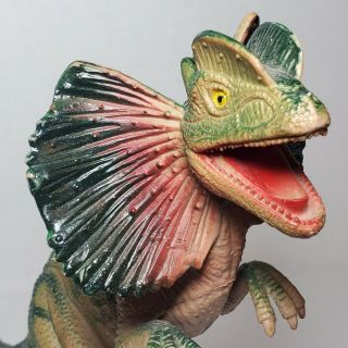 Ankyo Dilophosaurus Dinosaur Hard Plastic Toy Figure 8 " Tall